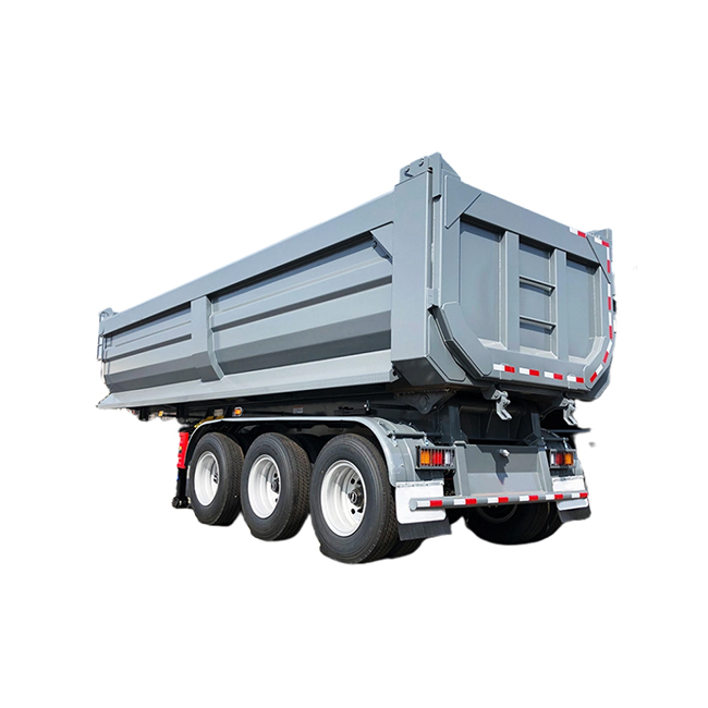 China High Quality Tipper Semi Trailer U-shape Rear End Heavy Duty 3 Axle 80Tons Transporting Sand Stone Sild Dump Semitrailer
