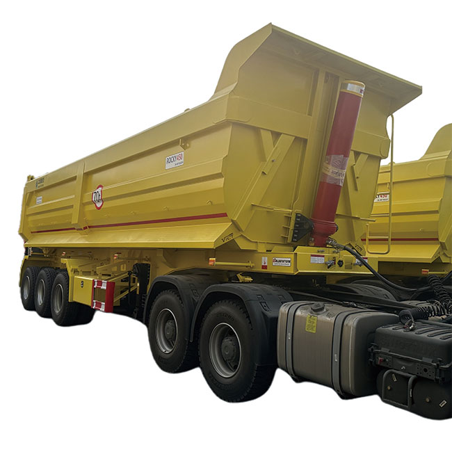 Factory Direct Sale Hydraulic Cylinder 3 Axle 30 40 50 Ton Rear Trailer Tipper Truck Dump Semi Trailers