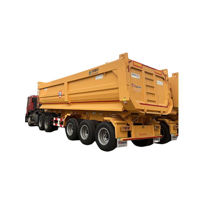 Yellow Dump Semi Trailer