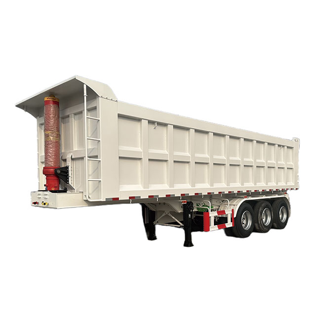 Ton Ton Tri Axle U Shape Hydraulic Grain Camions Remorques Dumping Rear End Dump Tipper