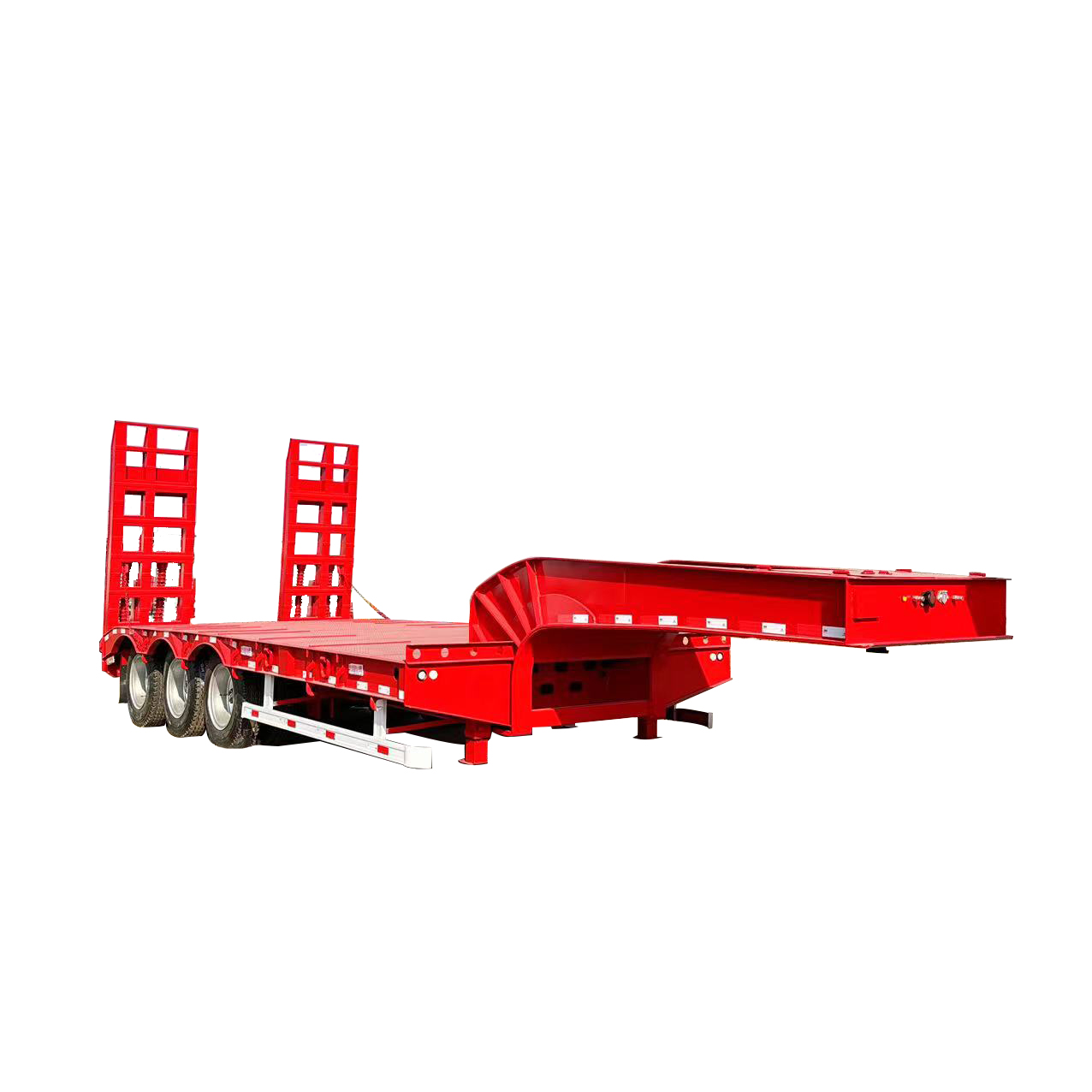 2 3 4 Axles Lowbed 80T 100T 120T Lowboy Low Bed Semi Truck Trailer