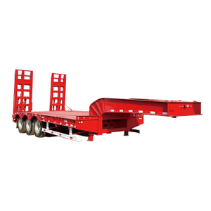 2 3 4 Axles Lowbed 80T 100T 120T Lowboy Low Bed Semi Truck Trailer