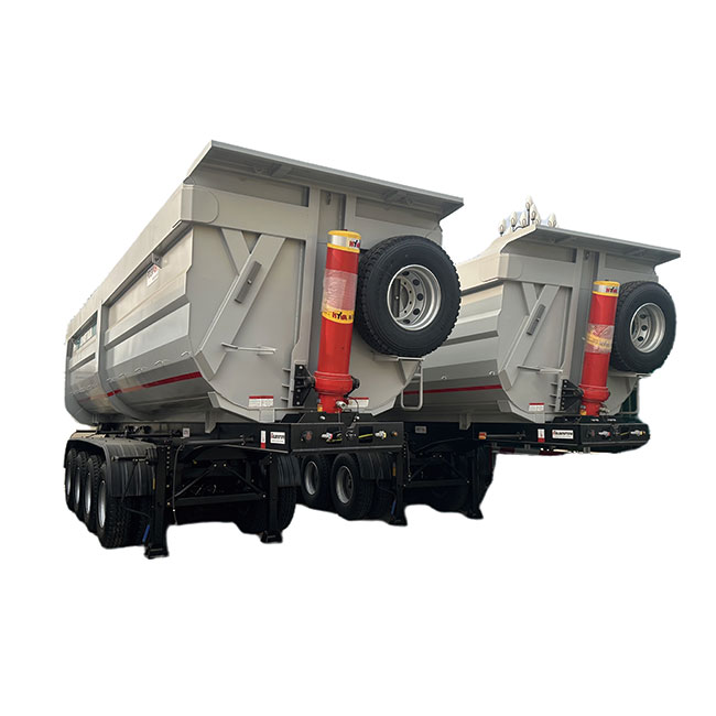 40 Ton 50 Ton Tri-Axle U Shape Hydraulic Grain Camions-Remorques Dumping Rear End Dump Tipper Semi Trucks Trailer For Trucks