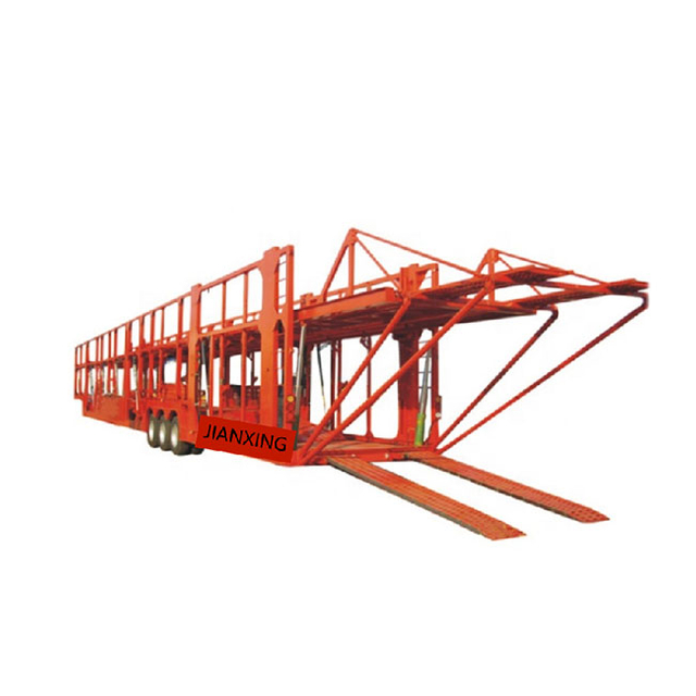 Best Price Hot Sale 2024 New Model 2 Axle Double Chassis Transport Cars Utility Car Carrier Semi Trailer