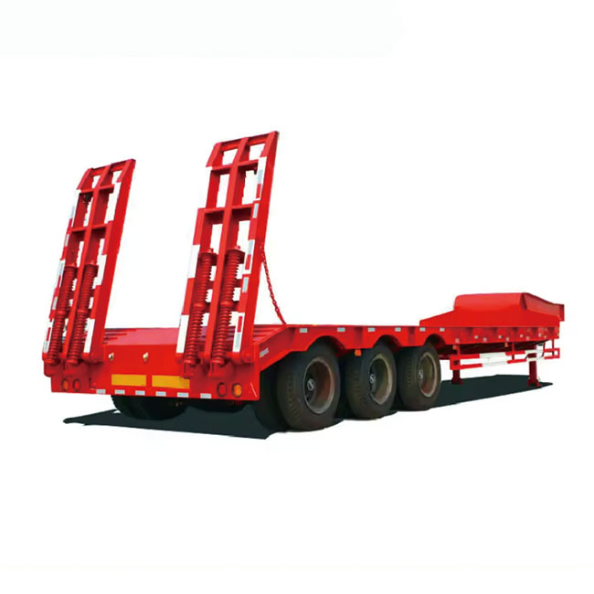 2 3 4 Axles Lowbed 80T 100T 120T Lowboy Low Bed Semi Truck Trailer