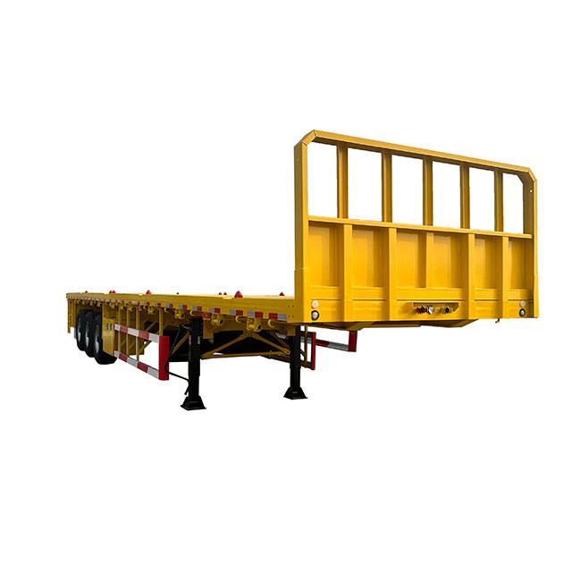 Flatbed Trailer High Quality 30/40/50ft Flatbed Trailer 3 Axles Flatbed Semi Trailer on Sale