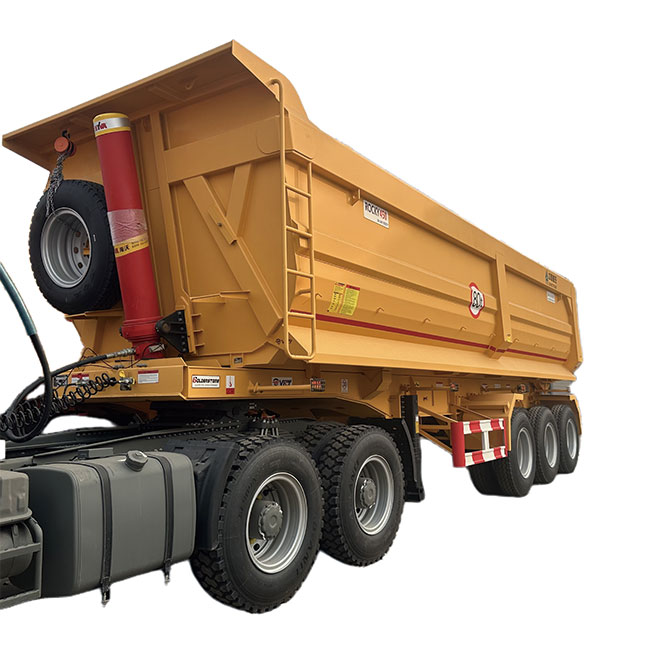 Factory Direct Sale Hydraulic Cylinder 3 Axle 30 40 50 Ton Rear Trailer Tipper Truck Dump Semi Trailers