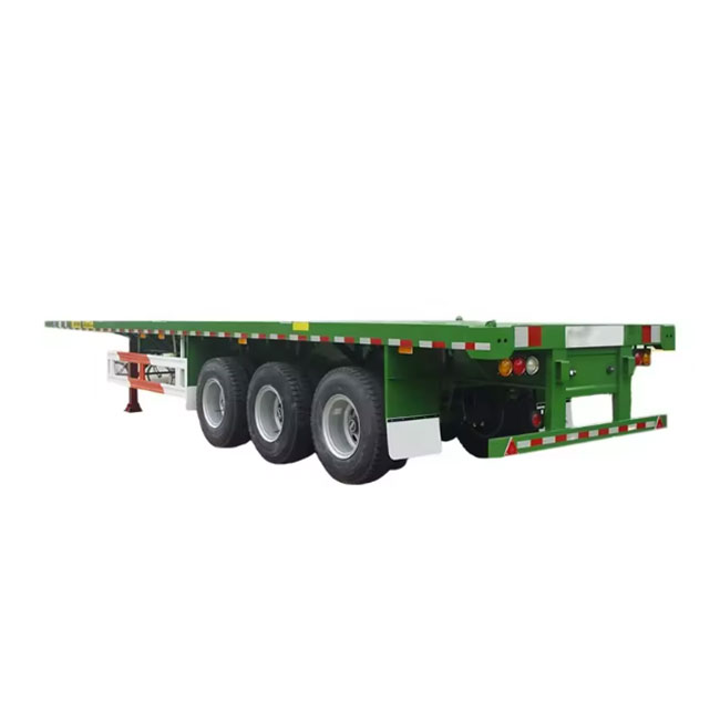 Hot Selling 3 Axles 40ft Flatbed Semi Trailer Flatbed Container Transport Semi Truck Trailer