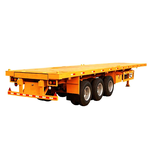 Flatbed Trailer High Quality 30/40/50ft Flatbed Trailer 3 Axles Flatbed Semi Trailer on Sale