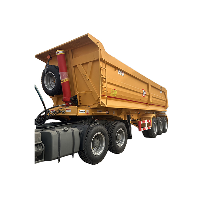 Yellow Dump Semi Trailer