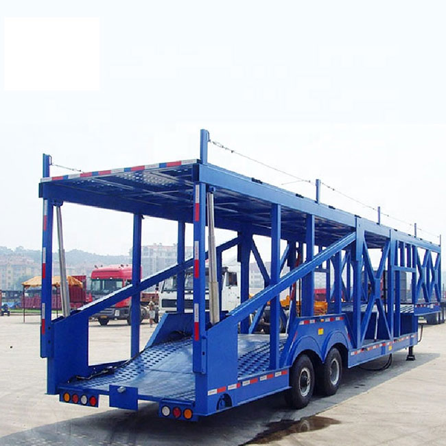 Kayuan Best Selling Customized Mobile Metal 2 Axle 3 Axle Car Carrier Transport 6-12 Units Car Tandem Car Carrier Trailer